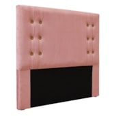 Kit Recamier e Cabeceira Santorini SPZ 160cm Veludo Rosa