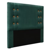 Kit Recamier e Cabeceira Santorini SPZ 160cm Veludo Verde