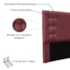 Kit Recamier e Cabeceira Santorini SPZ 160cm Veludo Vinho
