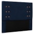 Kit Recamier e Cabeceira Santorini SPZ 195cm Suede Azul Marinho