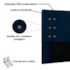Kit Recamier e Cabeceira Santorini SPZ 195cm Suede Azul Marinho