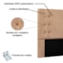 Kit Recamier e Cabeceira Santorini SPZ 195cm Suede Bege