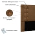 Kit Recamier e Cabeceira Santorini SPZ 90cm Suede Caramelo