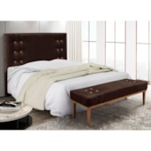 Kit Recamier e Cabeceira Santorini SPZ 90cm Suede Marrom