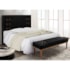 Kit Recamier e Cabeceira Santorini SPZ 90cm Suede Preto