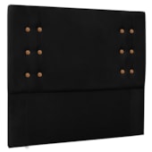 Kit Recamier e Cabeceira Santorini SPZ 90cm Suede Preto