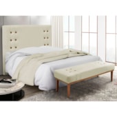 Kit Recamier e Cabeceira Santorini SPZ 90cm Veludo Bege