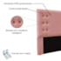 Kit Recamier e Cabeceira Santorini SPZ 90cm Veludo Rosa