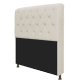 Kit Recamier Sofá Calçadeira Divã Félix 140 cm e Cabeceira Estofada Lady 140 cm Para Cama Box Casal  Corano Bege - AM Decor