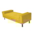 Kit Recamier Sofá Calçadeira Divã Félix 140 cm e Cabeceira Estofada Lady 140 cm Para Cama Box Casal Suede Amarelo - AM Decor