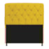 Kit Recamier Sofá Calçadeira Divã Félix 140 cm e Cabeceira Estofada Lady 140 cm Para Cama Box Casal Suede Amarelo - AM Decor