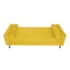 Kit Recamier Sofá Calçadeira Divã Félix 140 cm e Cabeceira Estofada Lady 140 cm Para Cama Box Casal Suede Amarelo - AM Decor