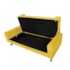 Kit Recamier Sofá Calçadeira Divã Félix 140 cm e Cabeceira Estofada Lady 140 cm Para Cama Box Casal Suede Amarelo - AM Decor