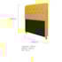 Kit Recamier Sofá Calçadeira Divã Félix 140 cm e Cabeceira Estofada Lady 140 cm Para Cama Box Casal Suede Amarelo - AM Decor