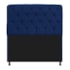 Kit Recamier Sofá Calçadeira Divã Félix 140 cm e Cabeceira Estofada Lady 140 cm Para Cama Box Casal Suede Azul Marinho - AM Decor