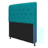 Kit Recamier Sofá Calçadeira Divã Félix 140 cm e Cabeceira Estofada Lady 140 cm Para Cama Box Casal Suede Azul Turquesa - AM Decor