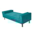 Kit Recamier Sofá Calçadeira Divã Félix 140 cm e Cabeceira Estofada Lady 140 cm Para Cama Box Casal Suede Azul Turquesa - AM Decor