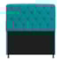 Kit Recamier Sofá Calçadeira Divã Félix 140 cm e Cabeceira Estofada Lady 140 cm Para Cama Box Casal Suede Azul Turquesa - AM Decor