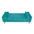 Kit Recamier Sofá Calçadeira Divã Félix 140 cm e Cabeceira Estofada Lady 140 cm Para Cama Box Casal Suede Azul Turquesa - AM Decor