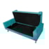 Kit Recamier Sofá Calçadeira Divã Félix 140 cm e Cabeceira Estofada Lady 140 cm Para Cama Box Casal Suede Azul Turquesa - AM Decor