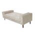 Kit Recamier Sofá Calçadeira Divã Félix 140 cm e Cabeceira Estofada Lady 140 cm Para Cama Box Casal Suede Bege - AM Decor
