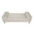 Kit Recamier Sofá Calçadeira Divã Félix 140 cm e Cabeceira Estofada Lady 140 cm Para Cama Box Casal Suede Bege - AM Decor