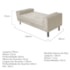 Kit Recamier Sofá Calçadeira Divã Félix 140 cm e Cabeceira Estofada Lady 140 cm Para Cama Box Casal Suede Bege - AM Decor