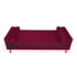 Kit Recamier Sofá Calçadeira Divã Félix 140 cm e Cabeceira Estofada Lady 140 cm Para Cama Box Casal Suede  Bordô - AM Decor