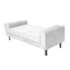 Kit Recamier Sofá Calçadeira Divã Félix 140 cm e Cabeceira Estofada Lady 140 cm Para Cama Box Casal Suede Branco - AM Decor