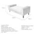 Kit Recamier Sofá Calçadeira Divã Félix 140 cm e Cabeceira Estofada Lady 140 cm Para Cama Box Casal Suede Branco - AM Decor