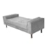 Kit Recamier Sofá Calçadeira Divã Félix 140 cm e Cabeceira Estofada Lady 140 cm Para Cama Box Casal Suede Cinza - AM Decor