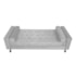 Kit Recamier Sofá Calçadeira Divã Félix 140 cm e Cabeceira Estofada Lady 140 cm Para Cama Box Casal Suede Cinza - AM Decor