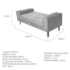Kit Recamier Sofá Calçadeira Divã Félix 140 cm e Cabeceira Estofada Lady 140 cm Para Cama Box Casal Suede Cinza - AM Decor