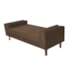Kit Recamier Sofá Calçadeira Divã Félix 140 cm e Cabeceira Estofada Lady 140 cm Para Cama Box Casal Suede Marrom - AM Decor