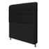 Kit Recamier Sofá Calçadeira Divã Félix 140 cm e Cabeceira Estofada Lady 140 cm Para Cama Box Casal Suede Preto - AM Decor