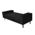 Kit Recamier Sofá Calçadeira Divã Félix 140 cm e Cabeceira Estofada Lady 140 cm Para Cama Box Casal Suede Preto - AM Decor