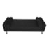 Kit Recamier Sofá Calçadeira Divã Félix 140 cm e Cabeceira Estofada Lady 140 cm Para Cama Box Casal Suede Preto - AM Decor