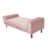 Kit Recamier Sofá Calçadeira Divã Félix 140 cm e Cabeceira Estofada Lady 140 cm Para Cama Box Casal Suede Rosê - AM Decor