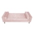 Kit Recamier Sofá Calçadeira Divã Félix 140 cm e Cabeceira Estofada Lady 140 cm Para Cama Box Casal Suede Rosê - AM Decor