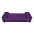 Kit Recamier Sofá Calçadeira Divã Félix 140 cm e Cabeceira Estofada Lady 140 cm Para Cama Box Casal Suede Roxo - AM Decor