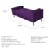 Kit Recamier Sofá Calçadeira Divã Félix 140 cm e Cabeceira Estofada Lady 140 cm Para Cama Box Casal Suede Roxo - AM Decor
