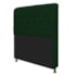 Kit Recamier Sofá Calçadeira Divã Félix 140 cm e Cabeceira Estofada Lady 140 cm Para Cama Box Casal Suede Verde - AM Decor