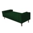 Kit Recamier Sofá Calçadeira Divã Félix 140 cm e Cabeceira Estofada Lady 140 cm Para Cama Box Casal Suede Verde - AM Decor