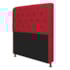 Kit Recamier Sofá Calçadeira Divã Félix 140 cm e Cabeceira Estofada Lady 140 cm Para Cama Box Casal Suede Vermelho - AM Decor