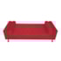 Kit Recamier Sofá Calçadeira Divã Félix 140 cm e Cabeceira Estofada Lady 140 cm Para Cama Box Casal Suede Vermelho - AM Decor