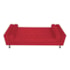 Kit Recamier Sofá Calçadeira Divã Félix 140 cm e Cabeceira Estofada Lady 140 cm Para Cama Box Casal Suede Vermelho - AM Decor