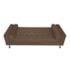 Kit Recamier Sofá Calçadeira Divã Félix 160 cm e Cabeceira Estofada Lady 160 cm Para Cama Box Queen Size  Suede Marrom - AM Decor