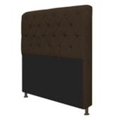 Kit Recamier Sofá Calçadeira Divã Félix 195 cm e Cabeceira Estofada Lady 195 cm Para Cama Box King Size Corano Marrom - AM Decor