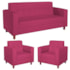 Kit Sofá 2 Lugares e 2 Poltronas Denver Suede Pink - AM Decor