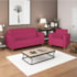 Kit Sofá 2 Lugares e 2 Poltronas Denver Suede Pink - AM Decor